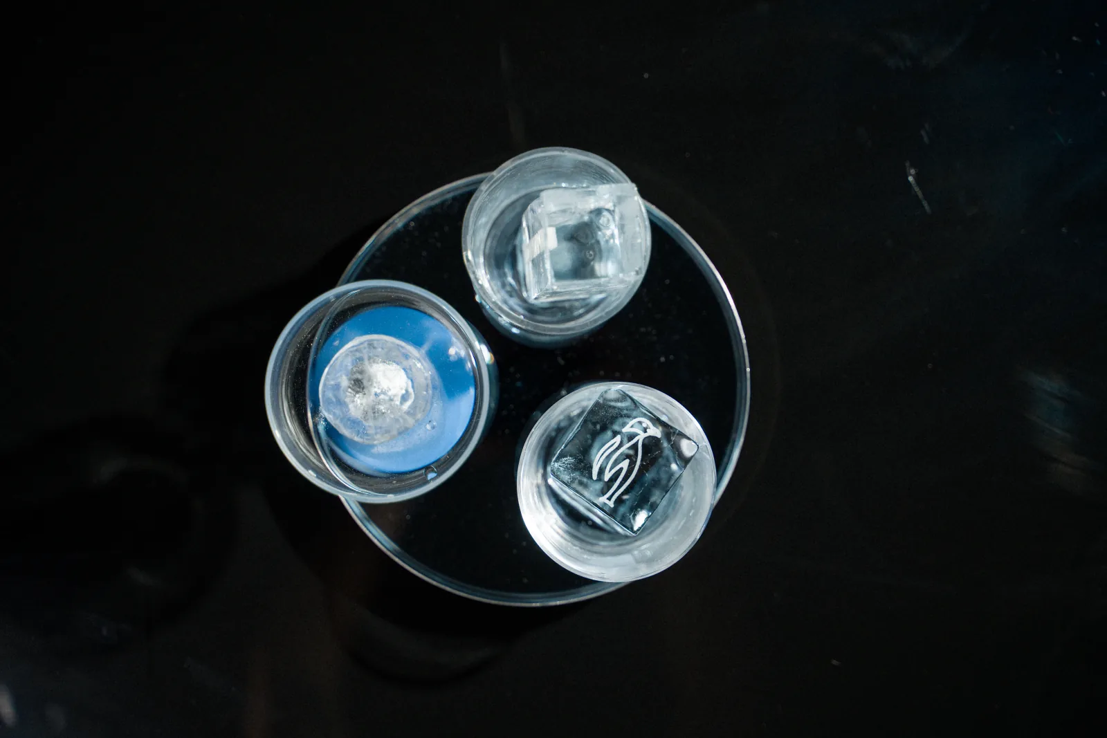 Différents formats de glaçons transparents Les Manchots