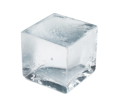 Glaçon cube transparent
